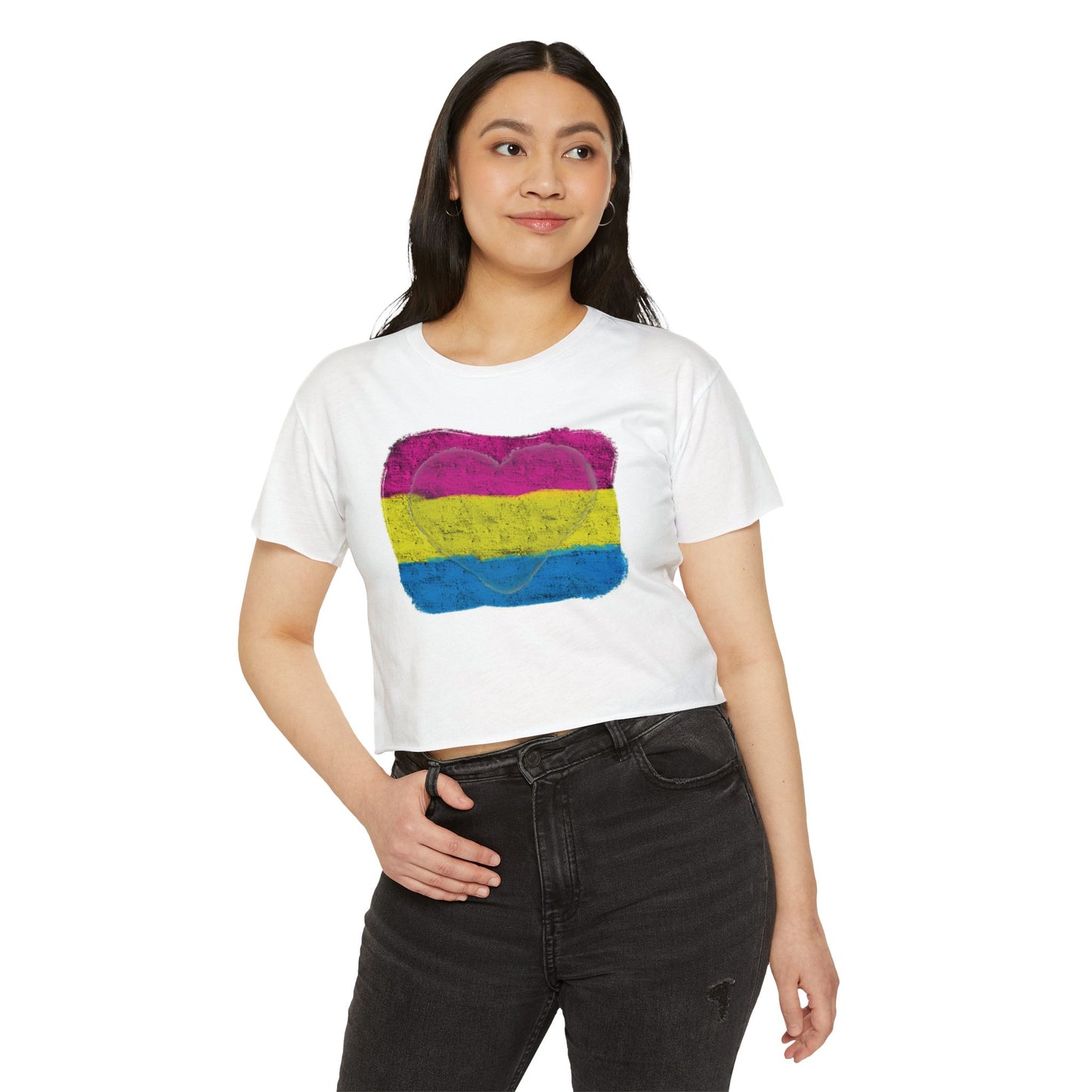 Heart - Pan Pride, Crop Top