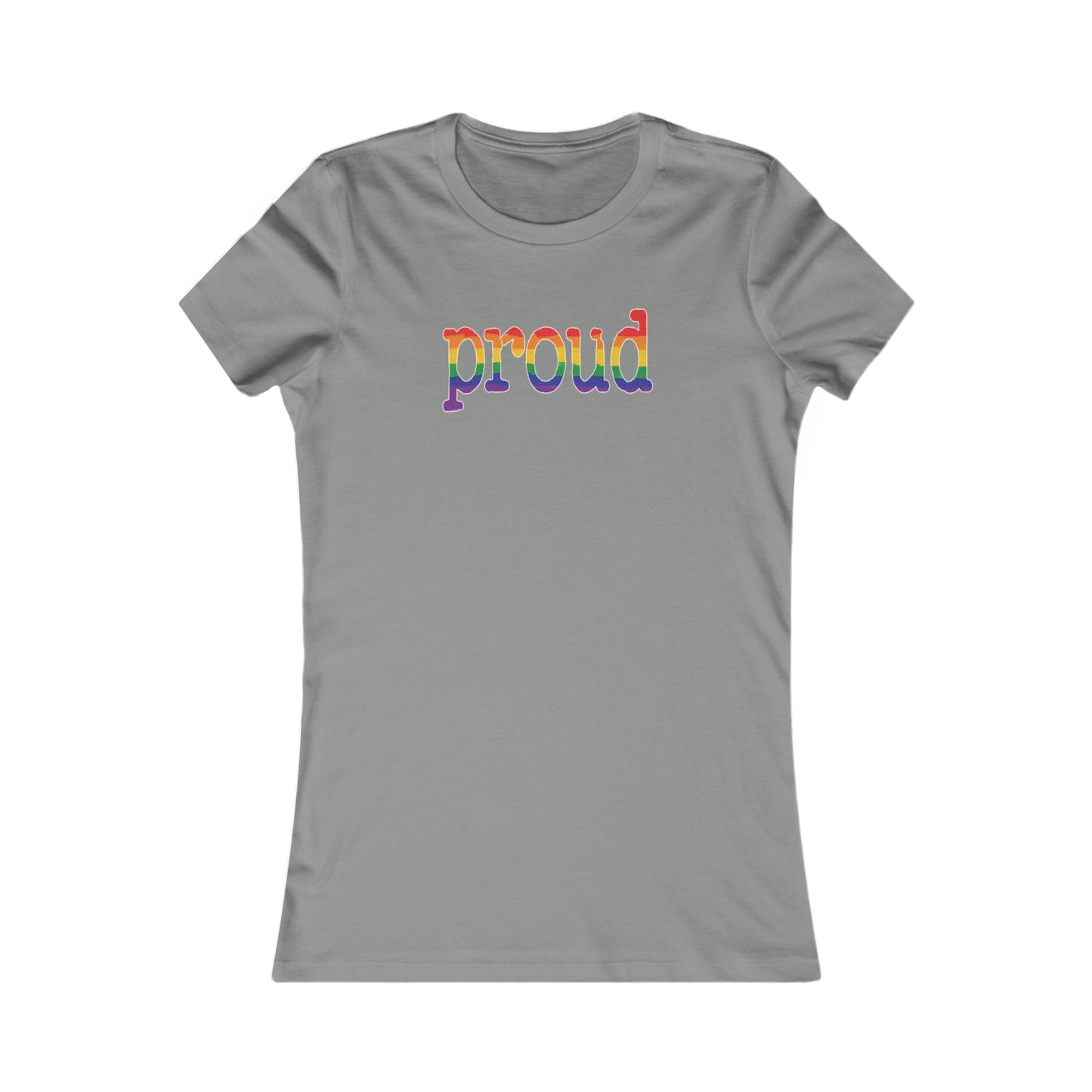 Proud - Pride Colours, Fitted T-Shirt