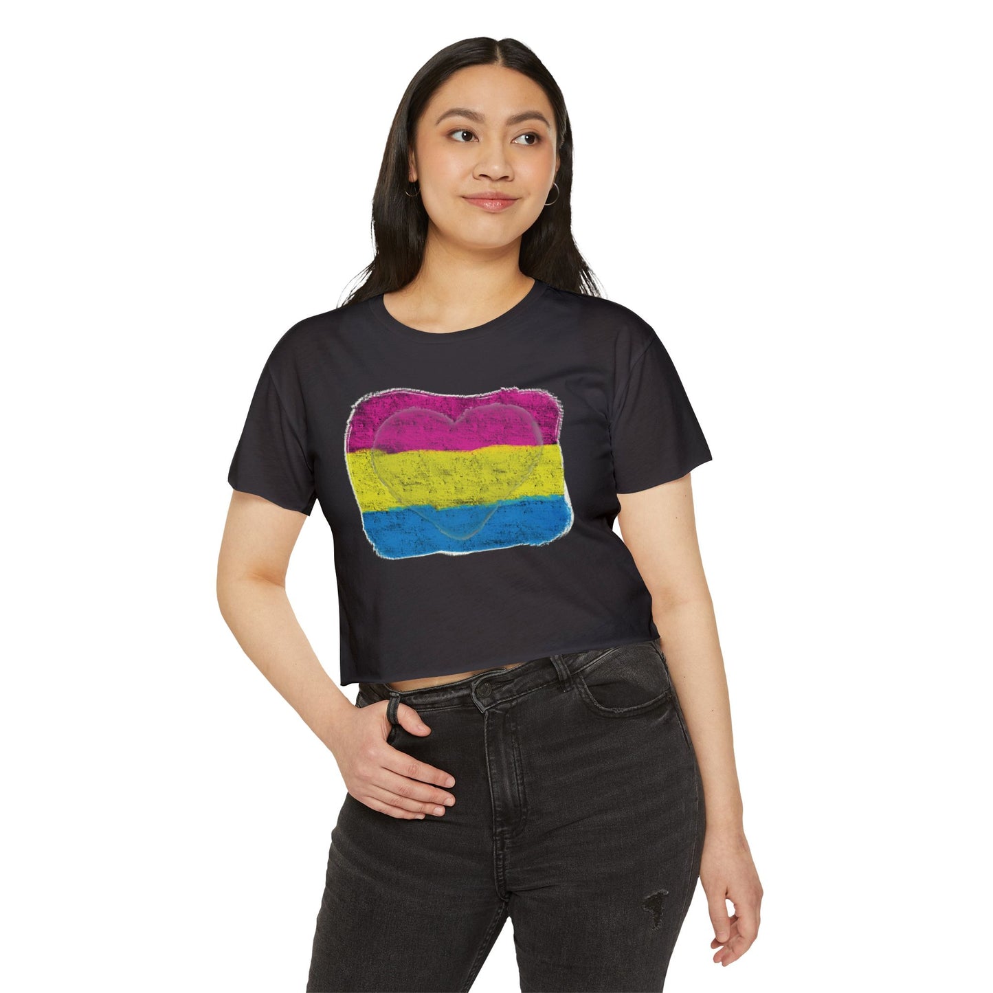 Heart - Pan Pride, Crop Top