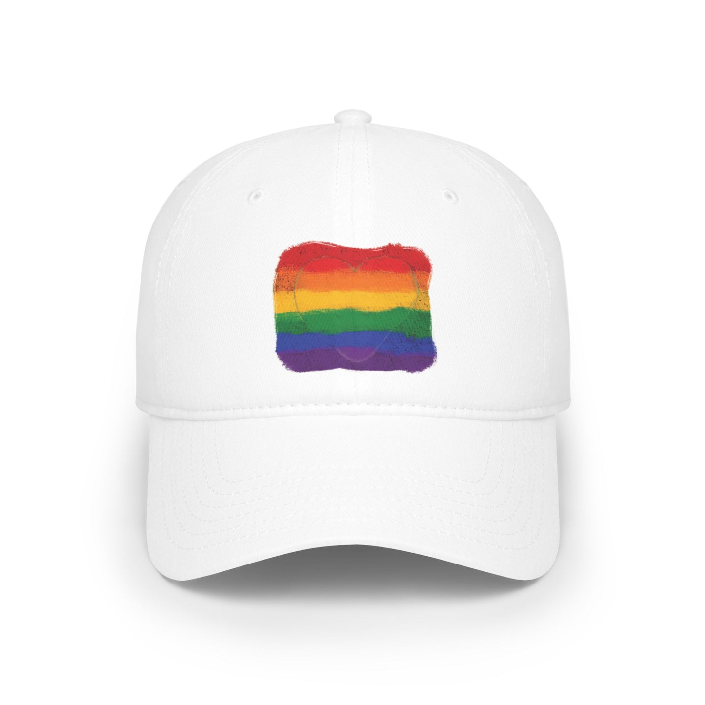 Pride Heart - Classic Pride Colours, Low Profile Baseball Cap