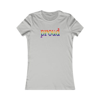 Proud - Pride Colours, Fitted T-Shirt