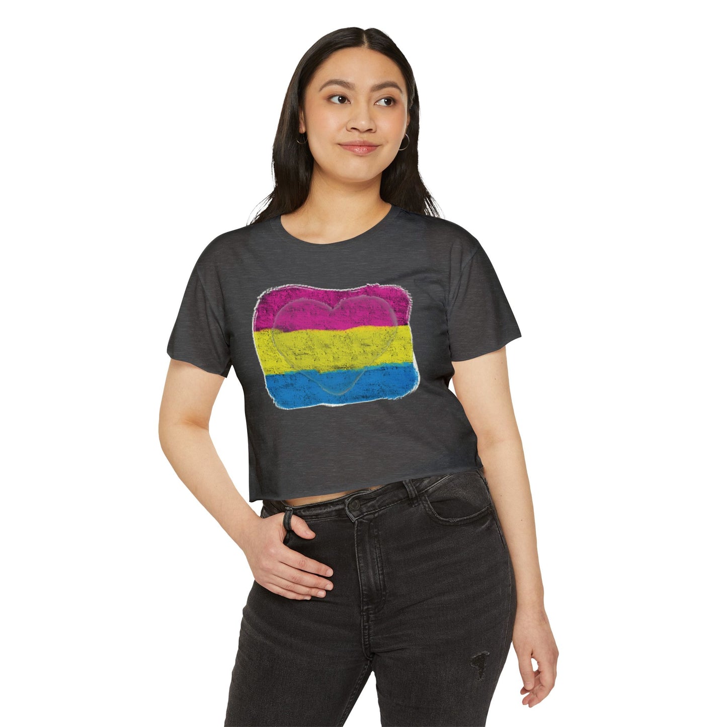 Heart - Pan Pride, Crop Top