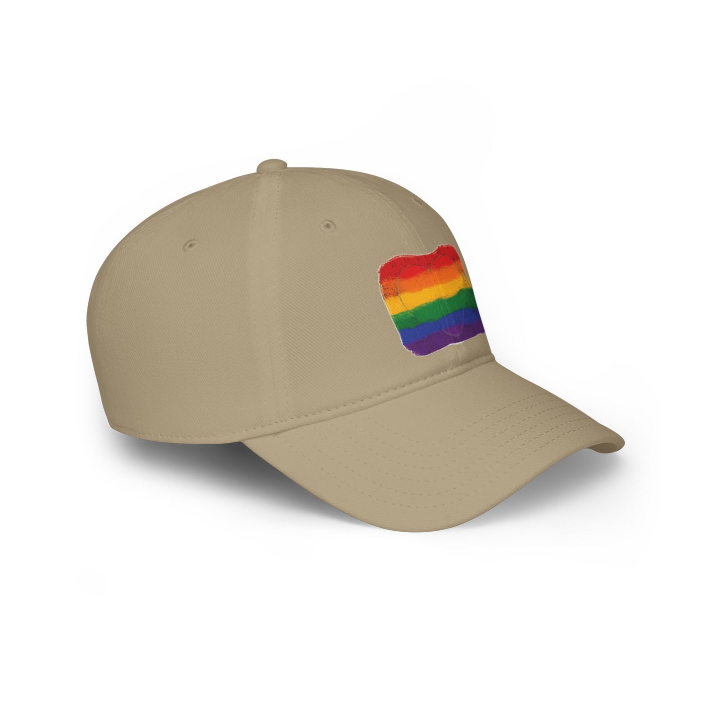 Pride Heart - Classic Pride Colours, Low Profile Baseball Cap