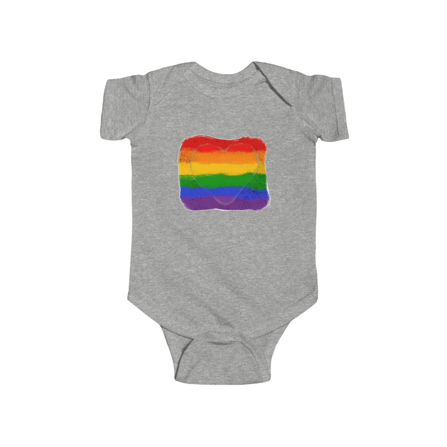 Heart -  Classic Pride Rainbow, Baby Onsie