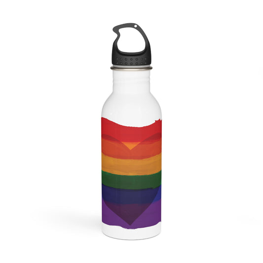 Pride Heart - Pride Colours,aStainless Steel Water Bottle