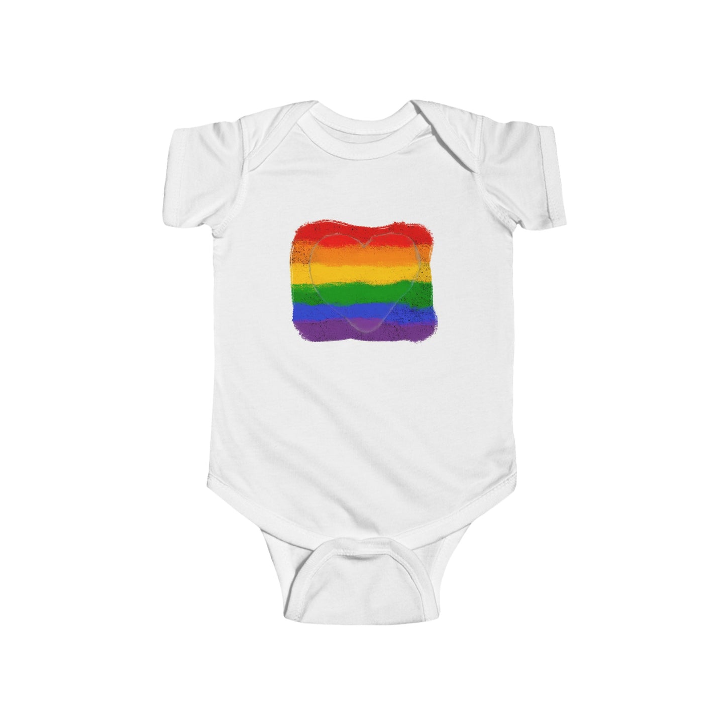 Heart -  Classic Pride Rainbow, Baby Onsie