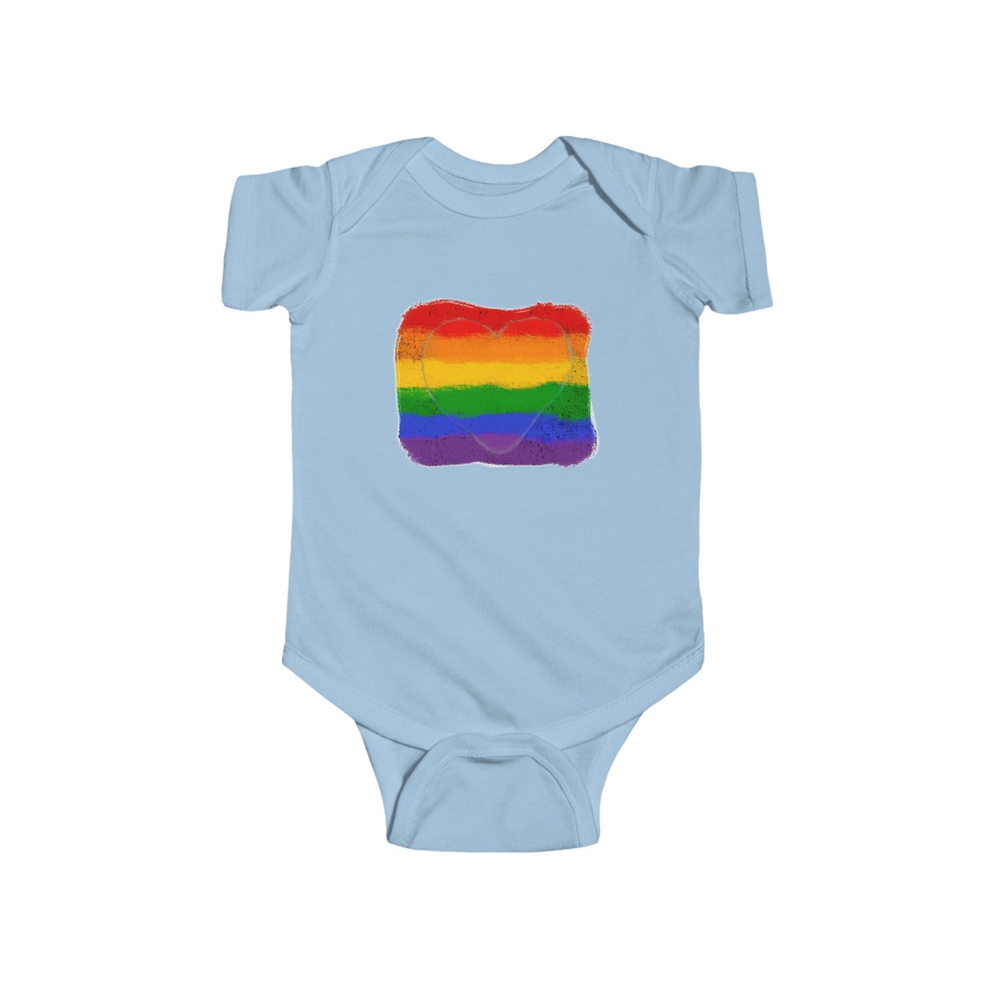 Heart -  Classic Pride Rainbow, Baby Onsie