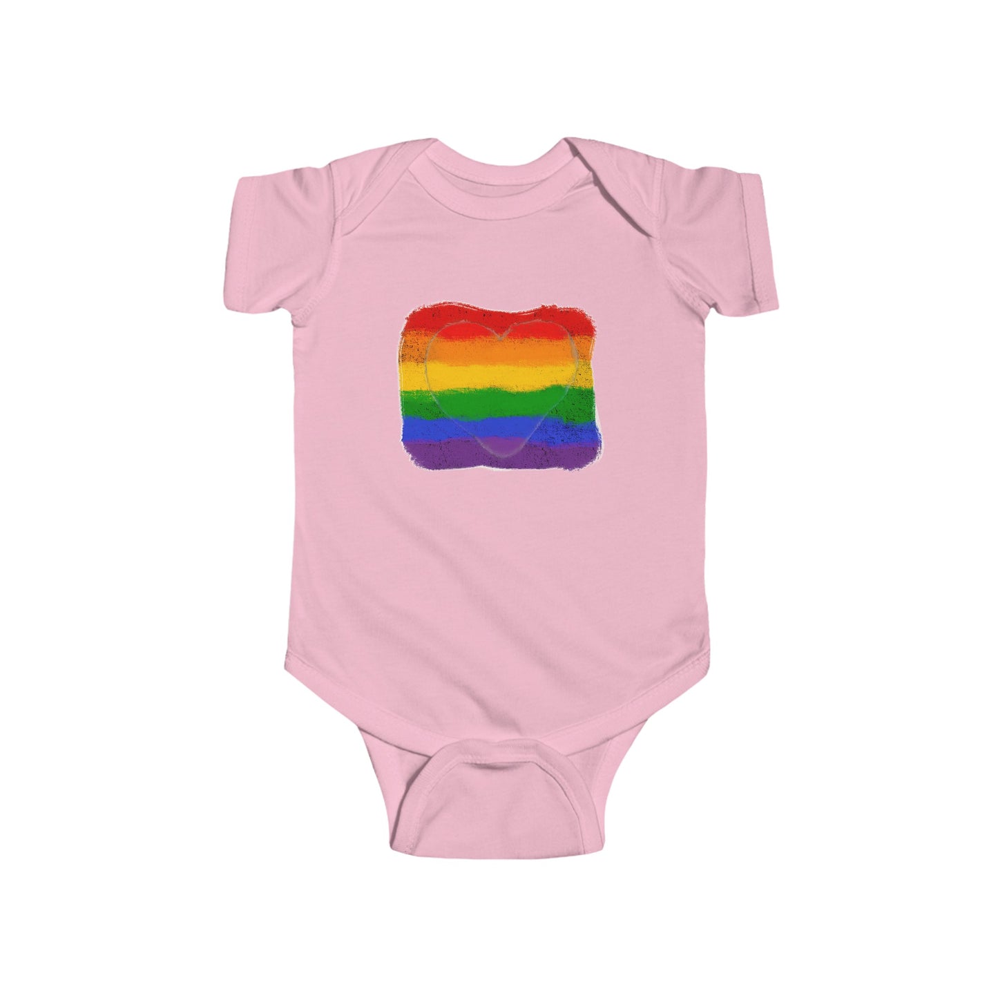 Heart -  Classic Pride Rainbow, Baby Onsie