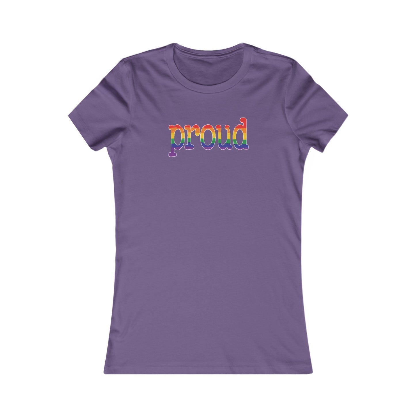 Proud - Pride Colours, Fitted T-Shirt