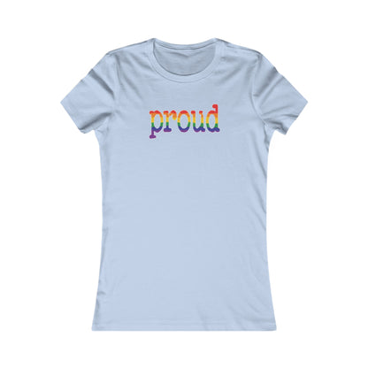 Proud - Pride Colours, Fitted T-Shirt