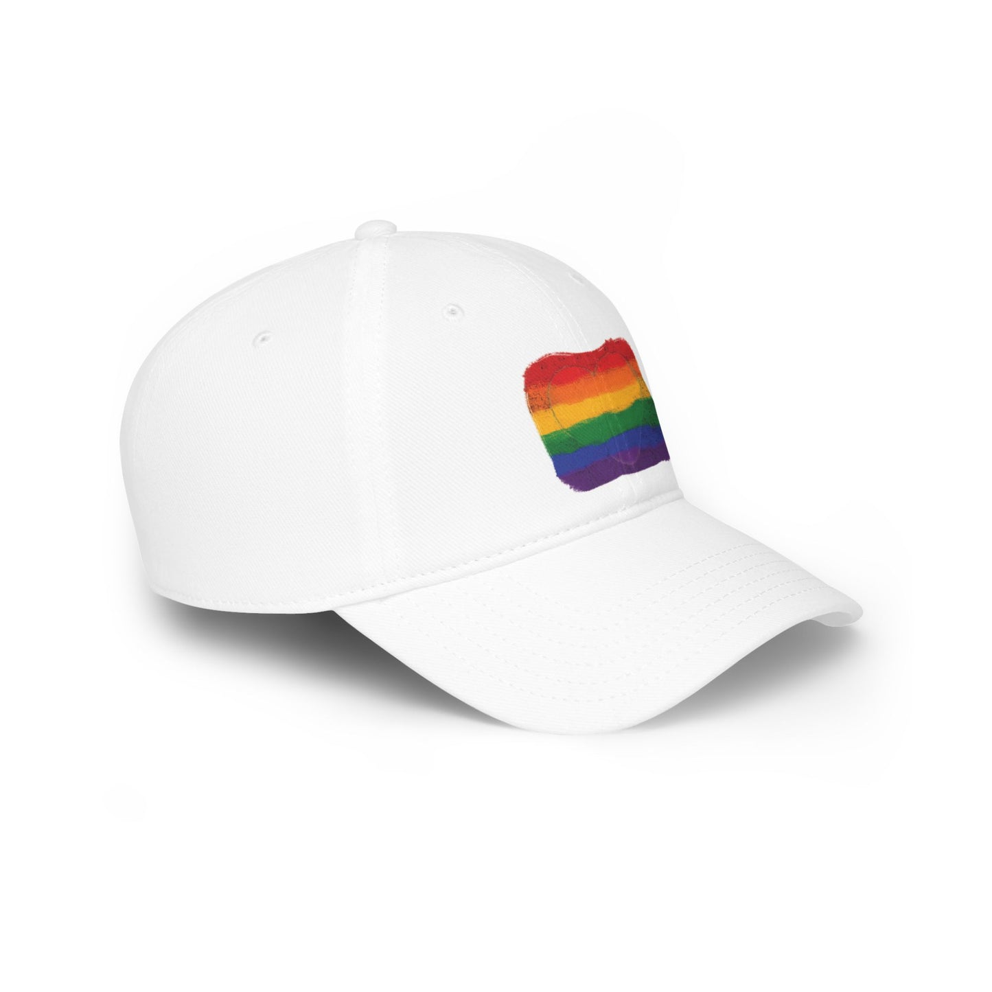 Pride Heart - Classic Pride Colours, Low Profile Baseball Cap